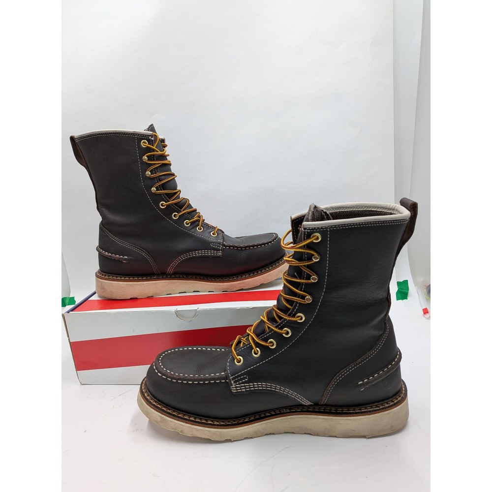 Thorogood American Heritage 8 In Waterproof Moc Toe Work Boots Men Brown Leather